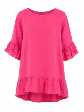 Piazza Del Tempio 100% Linen Tunic Dress – Made in Italy – Size Small
